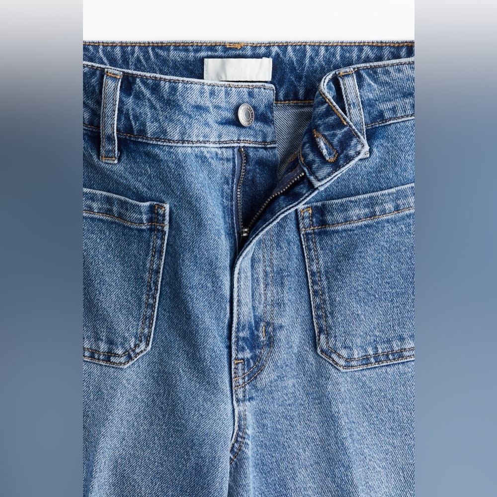 H&M HIGH WAIST WIDE LEG JEANS Size 6 - Picture 8 of 9
